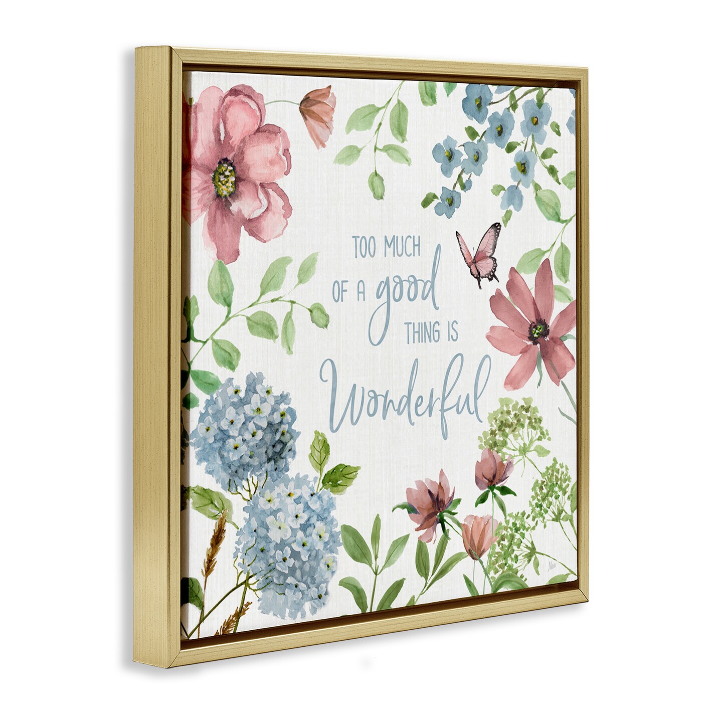 Stupell Industries Too Much Of A Good Thing Floating Frame, design by Nan