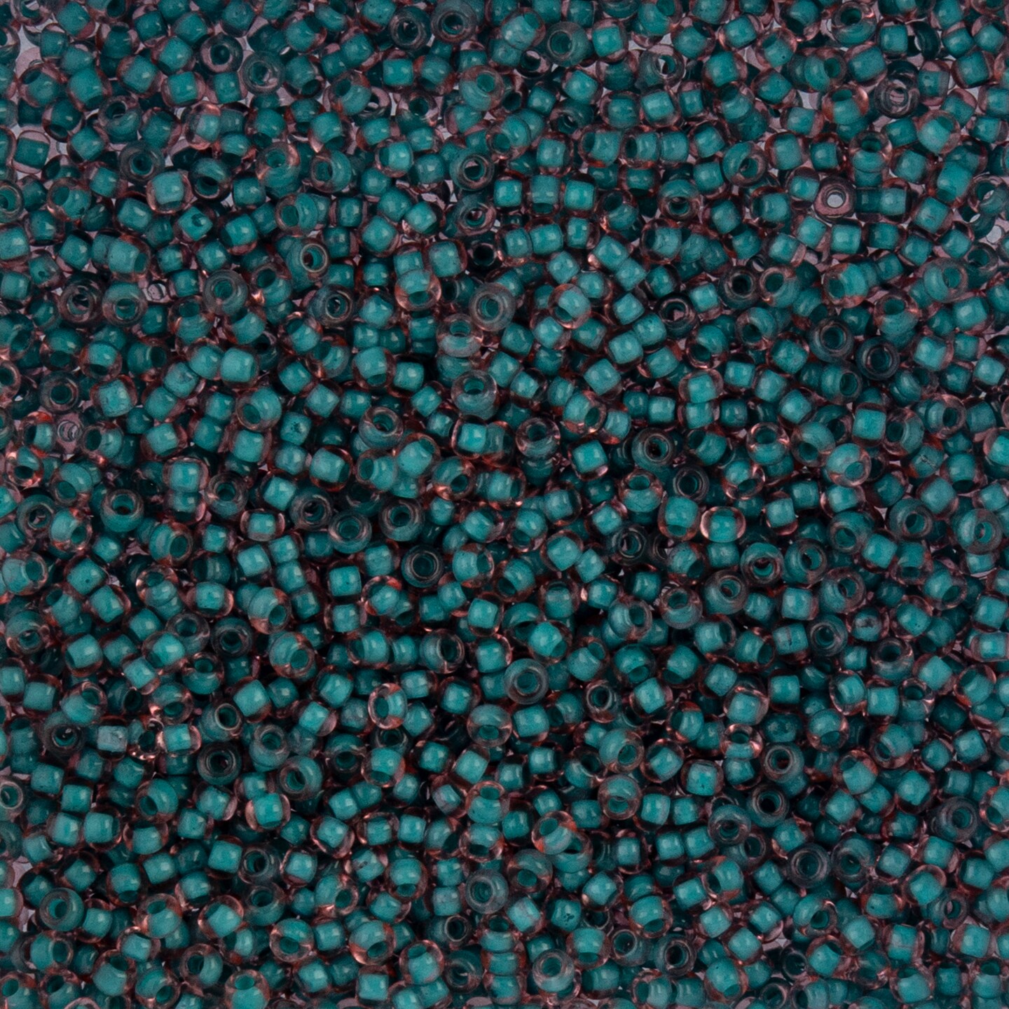 John Bead 10/0 Color Lined Terra Coated Czech Glass Seed Beads, 22g