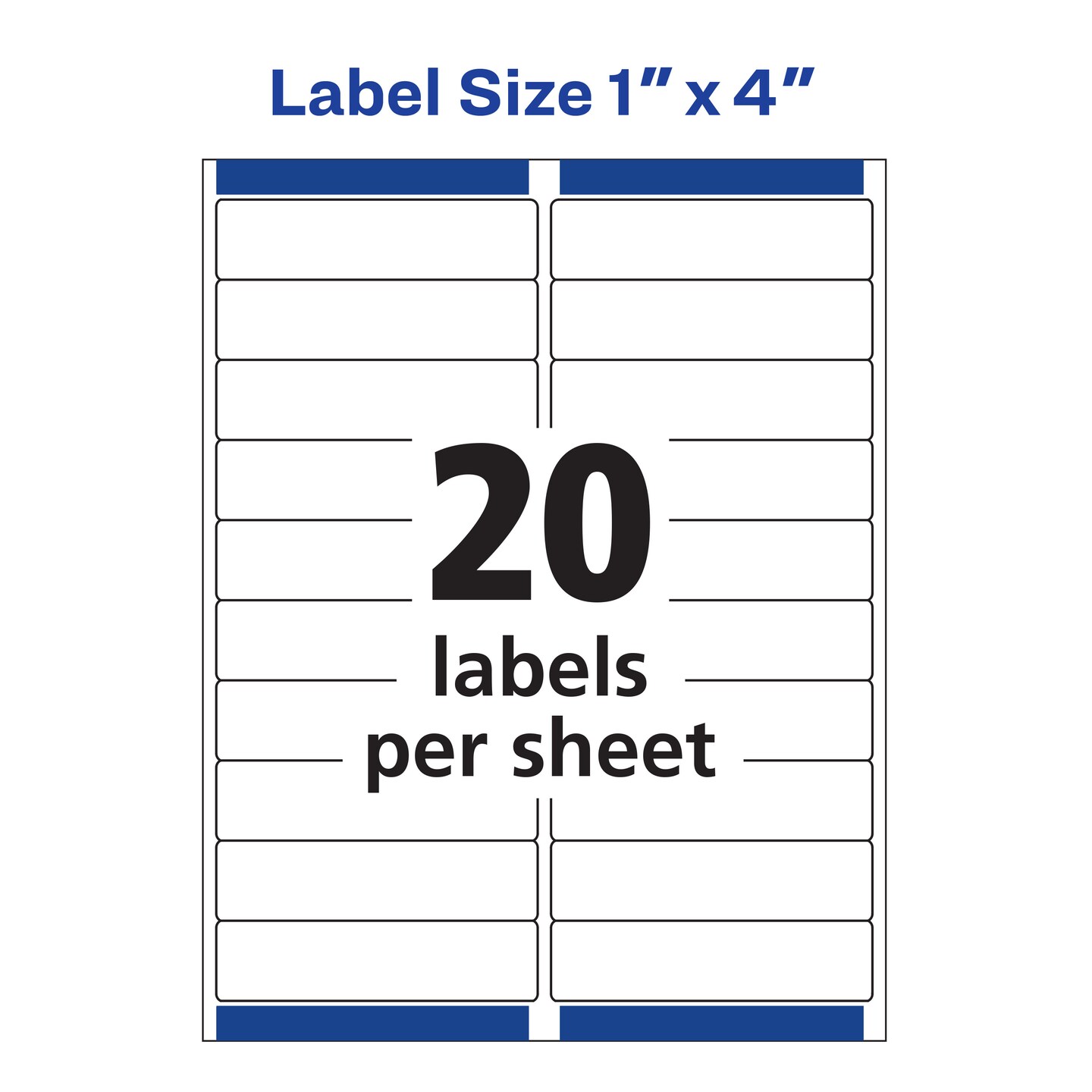 Avery Matte Clear Address Labels, Sure Feed Technology, Inkjet, 1&#x22; x 4&#x22;, 200 Labels (18661)