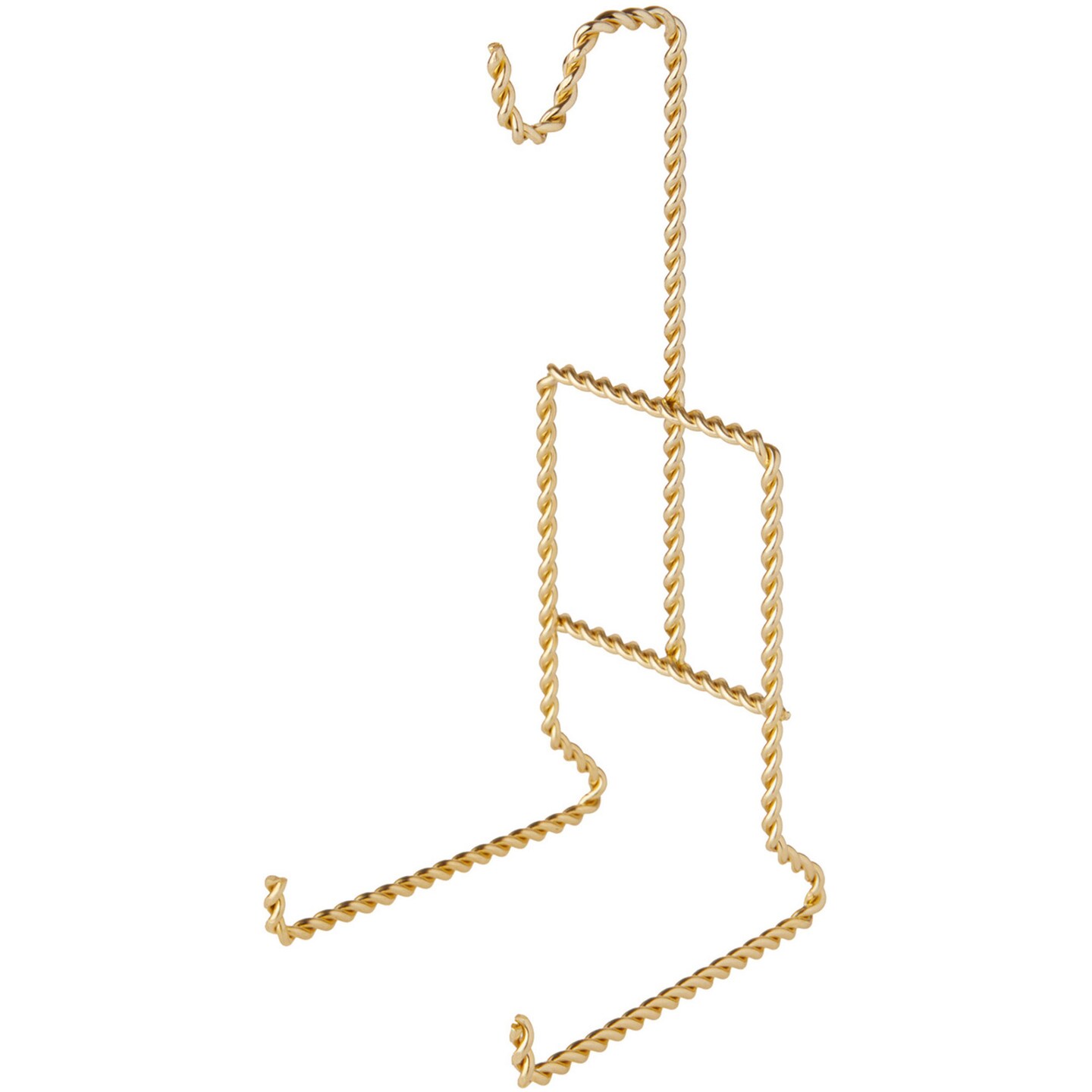 Bard's Twisted Gold-toned Cup and Saucer Stand, 6.5" H x 2.5" W x 3.25" D