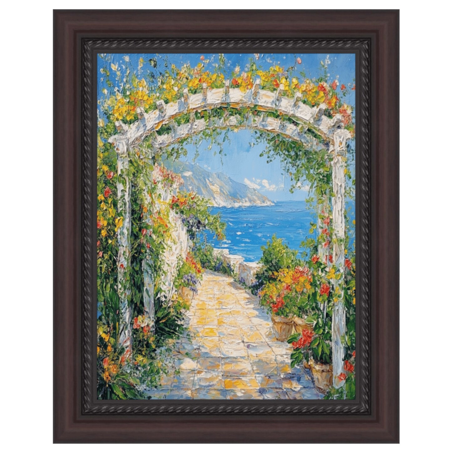 か*め様 Tiffany & Co. 花柄フォトフレーム Traditional Diploma Mahogany Rope Picture Frame 25x25 frame, Size