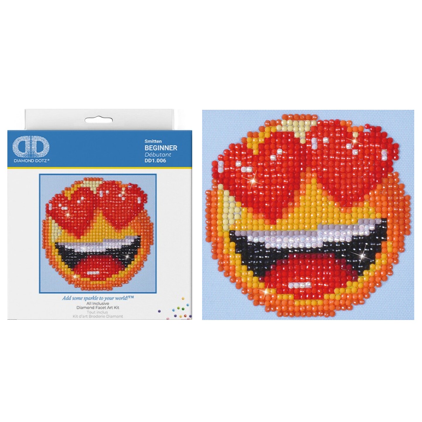 Diamond Dotz Smitten Emoji Diamond Painting Kits for Adults - Diamond Art Kits a Relaxing Creative Craft Kit with Dotz Gems 4.2x4.2
