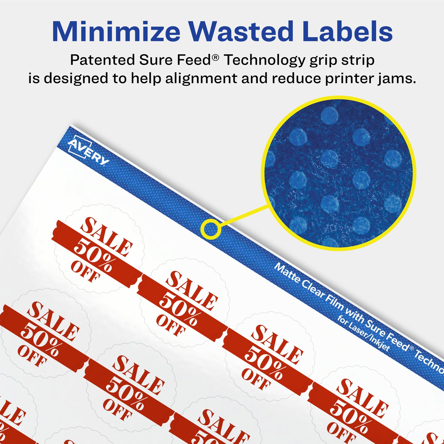 Avery Matte Clear Labels,  1&#x22; Starburst