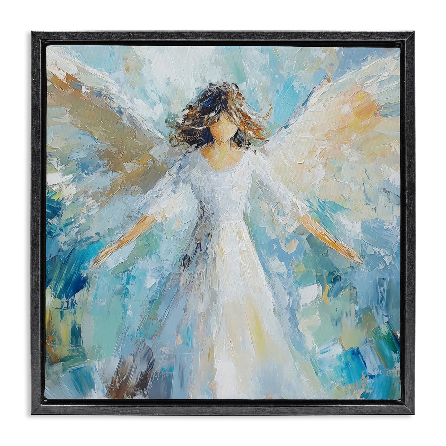 Stupell Industries Flying Glory Angel Floating Frame, design by Petal Prints Design