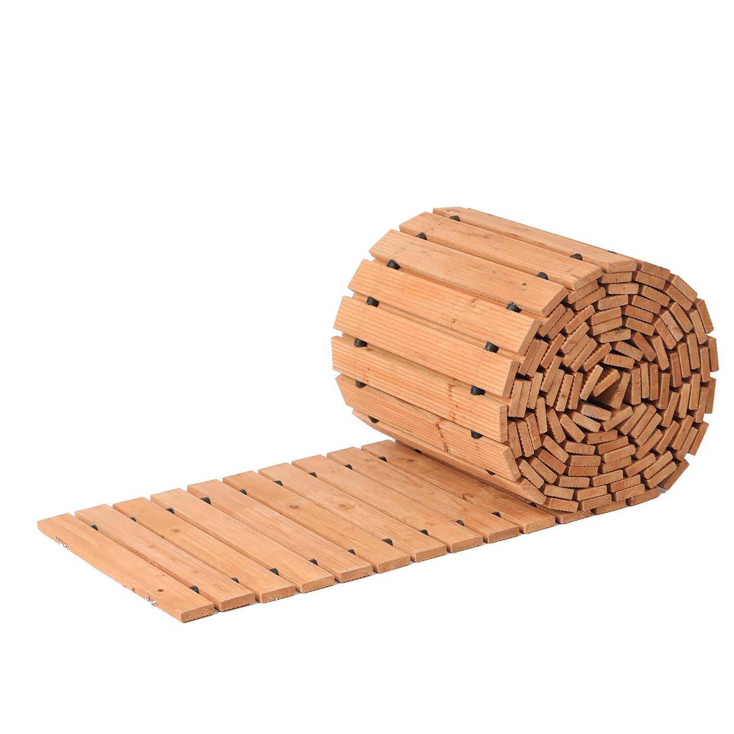 Wooden Roll Out Garden Pathway, Non-Slip Cedar Walkway for Backyard and Outdoor Areas