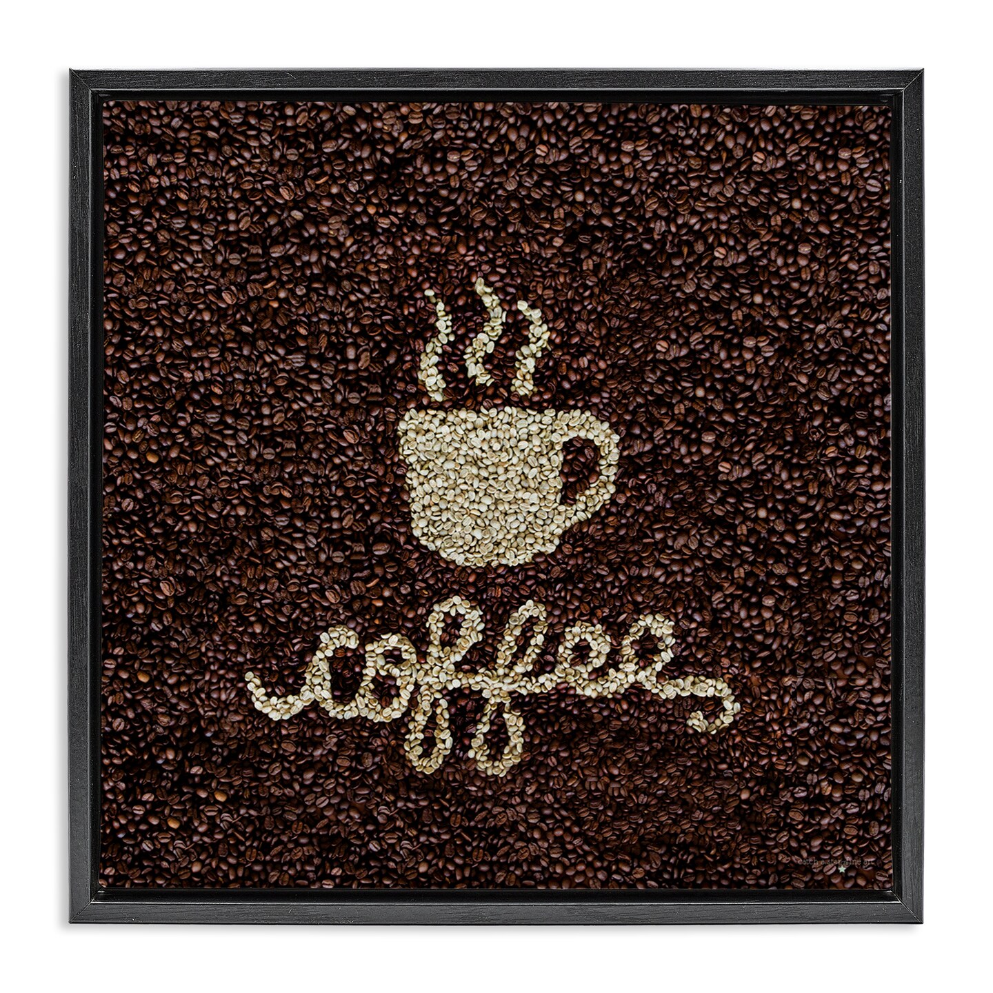 Stupell Industries Coffee Bean Pattern Floating Frame, design by Seven Trees Design