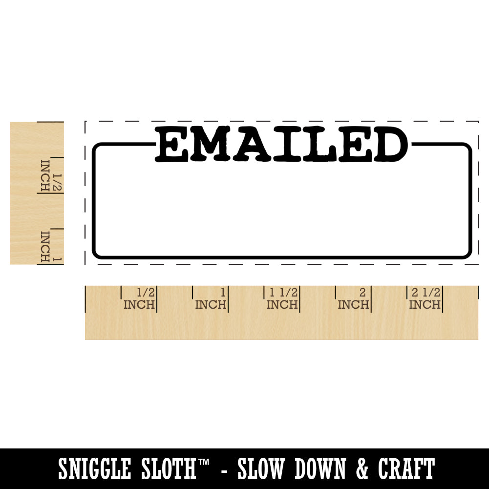 Emailed Blank Box for Date Signature Self-Inking Rubber Stamp Ink Stamper for Business Office