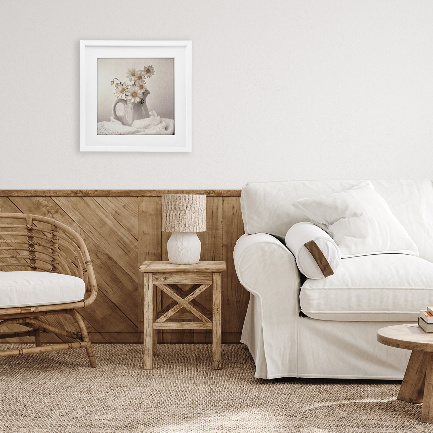 Stupell Industries Simple Pleasures Daisy Vase Framed Print Under Glass, design by Robin-Lee Viera