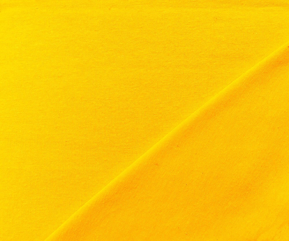 Lemon Yellow Solid Cotton Spandex Knit Fabric - 10 oz - Reorderable By the Yard
