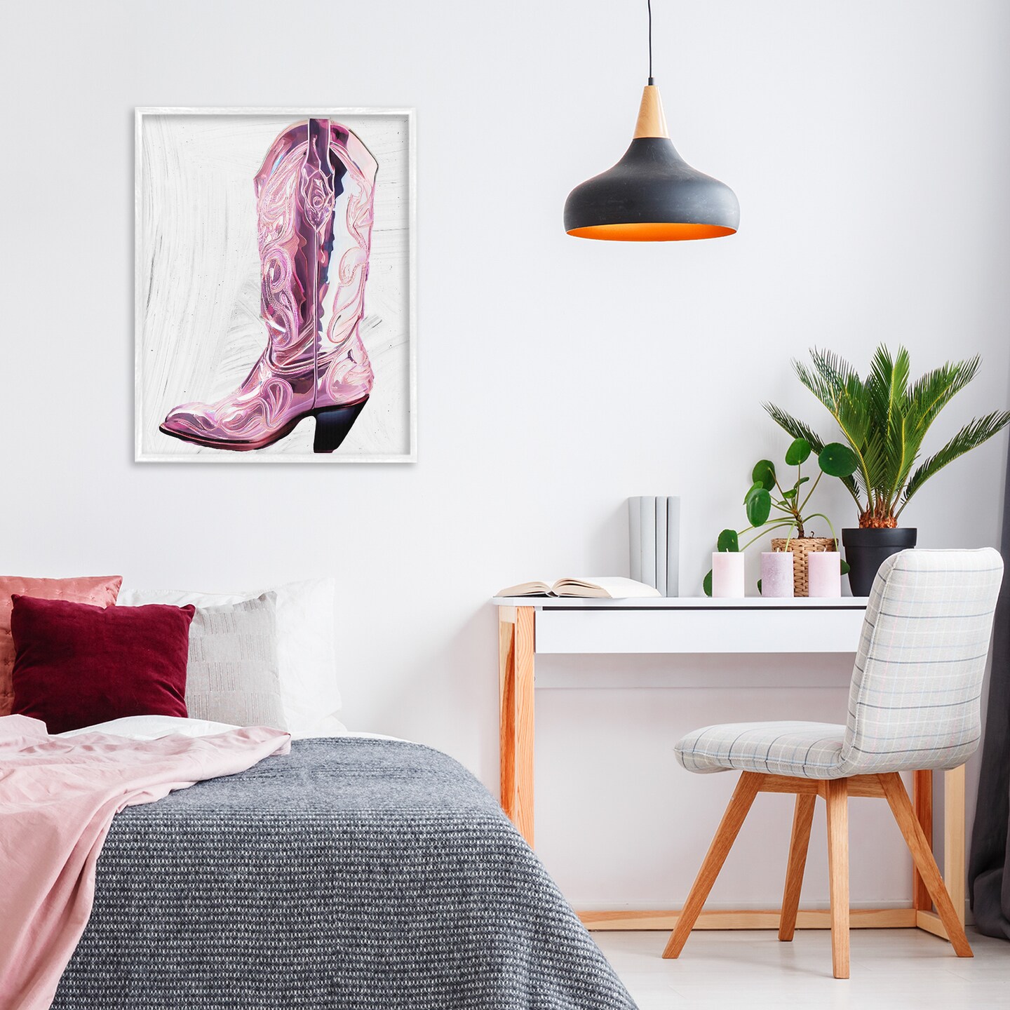 Stupell Industries Cowgirl Cinderella's Boot Framed Giclee, design by Sasha