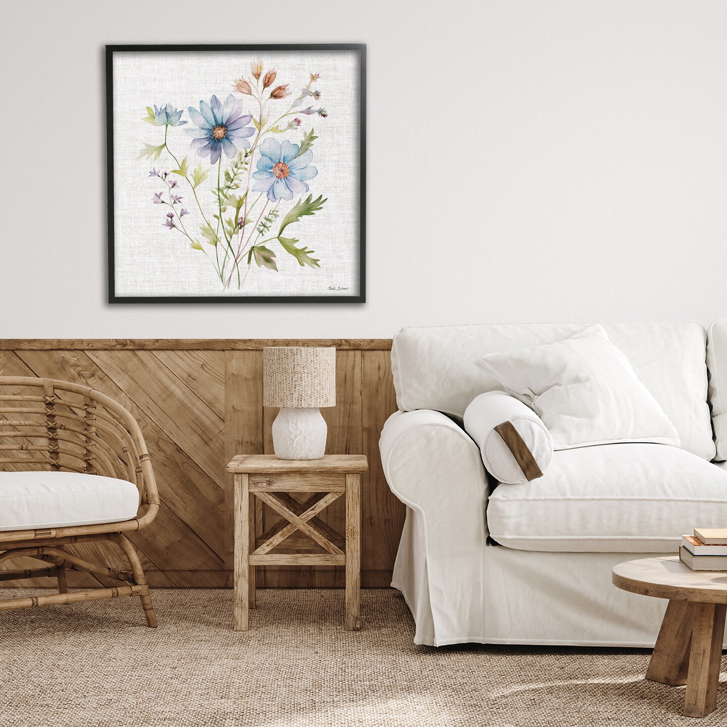 Stupell Industries Wild Floral Botanical Bundle Framed Giclee, design by Nicole DeCamp