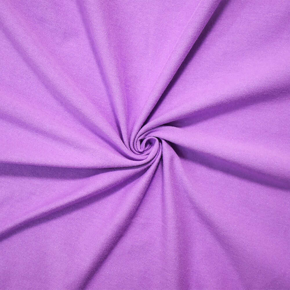 Lilac Purple Solid Cotton Spandex Knit Fabric - 10 oz - Reorderable By the Yard