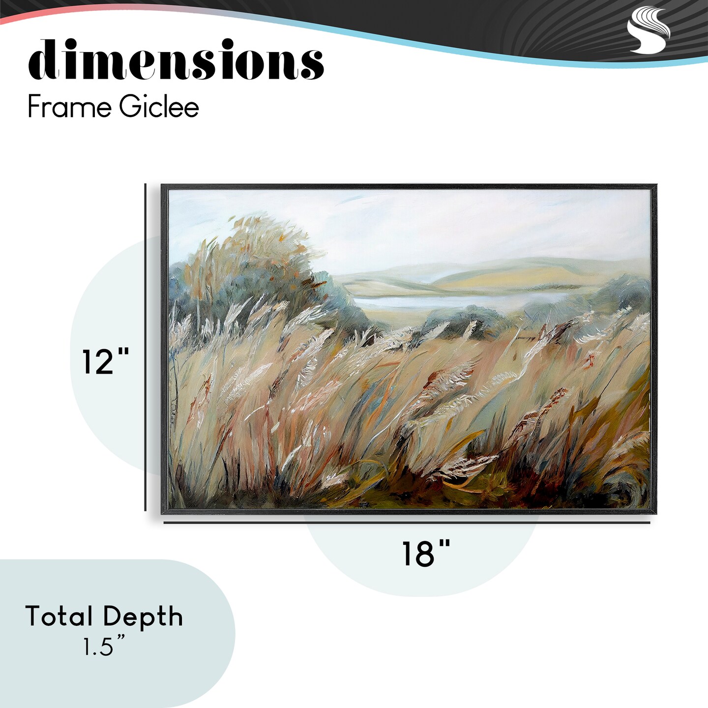 Stupell Industries Windy Meadow Distortion Framed Giclee, design by Sasha