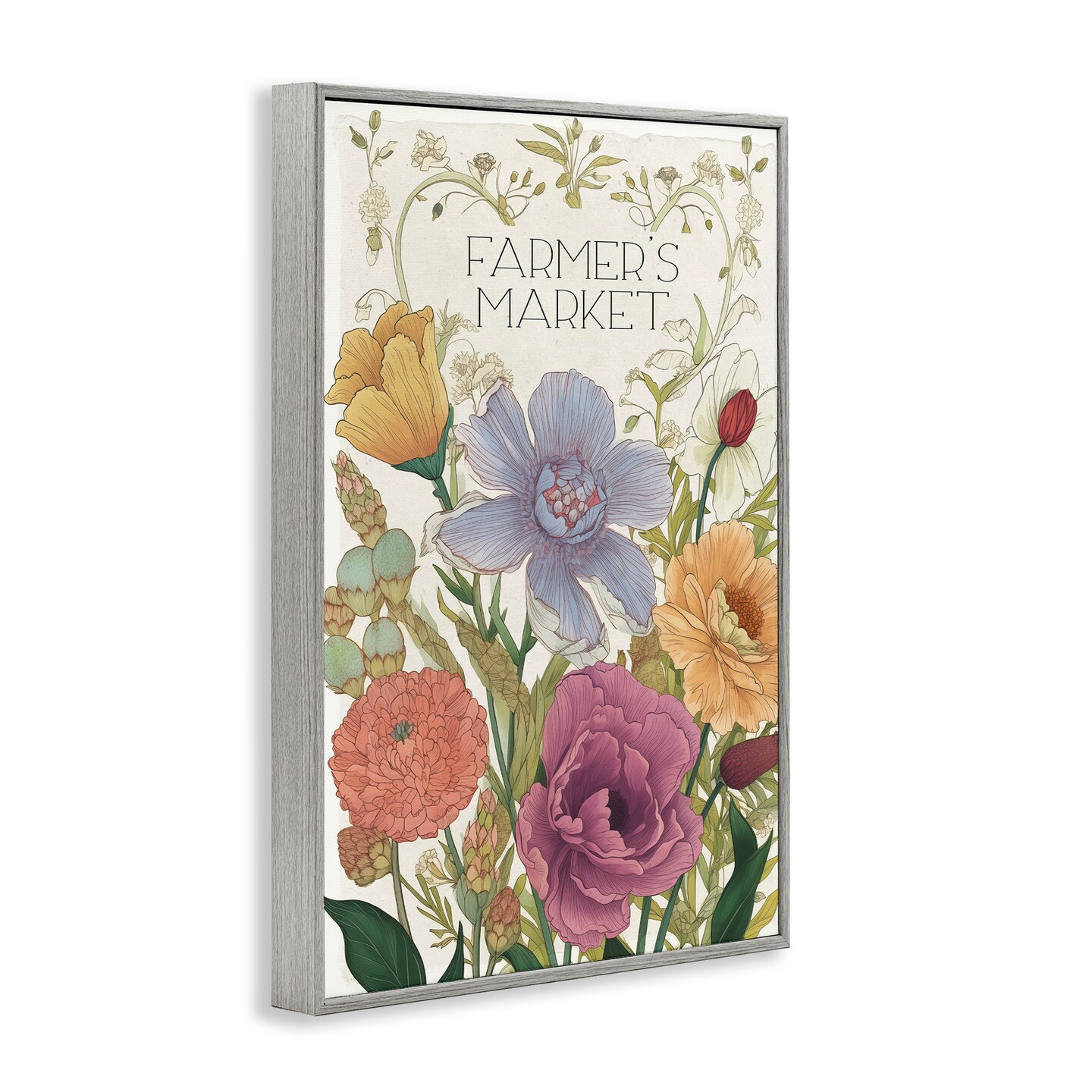 Stupell Industries Vintage Farmer's Market Garden Framed Giclee, design by Sasha