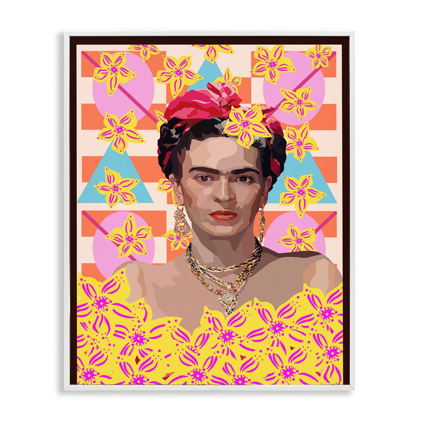 Stupell Industries Frida's Floral Journey Framed Giclee, design by Lynnda Rakos