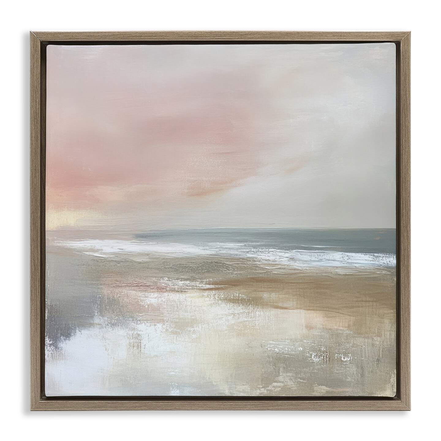 Stupell Industries Muted Landscape Marsh Waters Floating Frame, design by Petal Prints Design