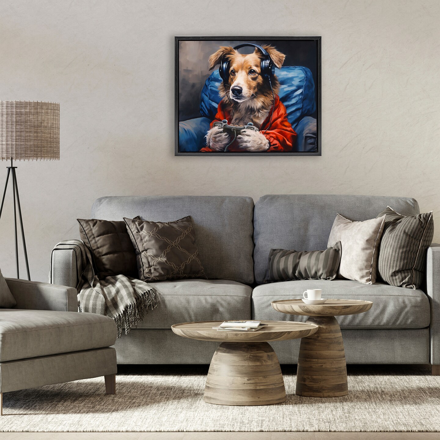 Stupell Industries Game Master Dog Floating Frame, design by Shawna Stewart