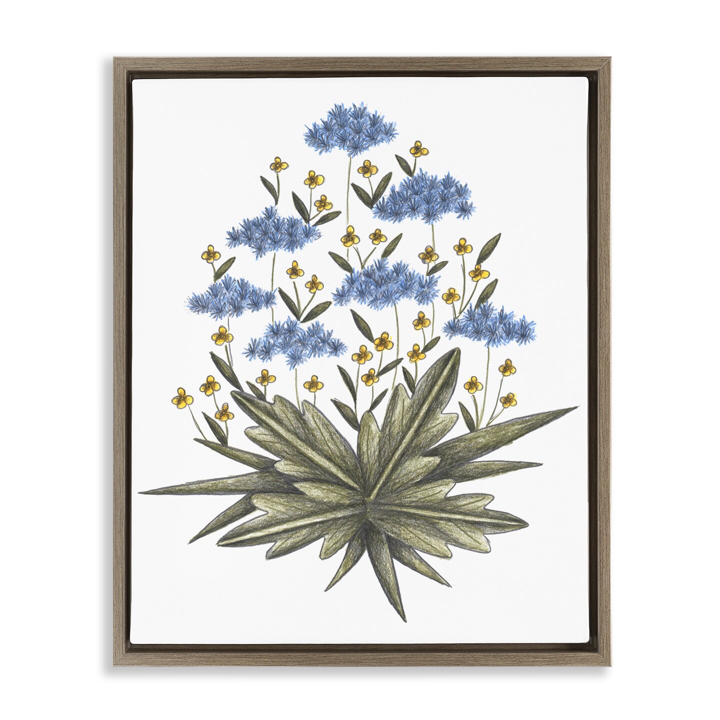 Stupell Industries Where Wild Flowers Bloom Floating Frame, design by Cecilia Battaini