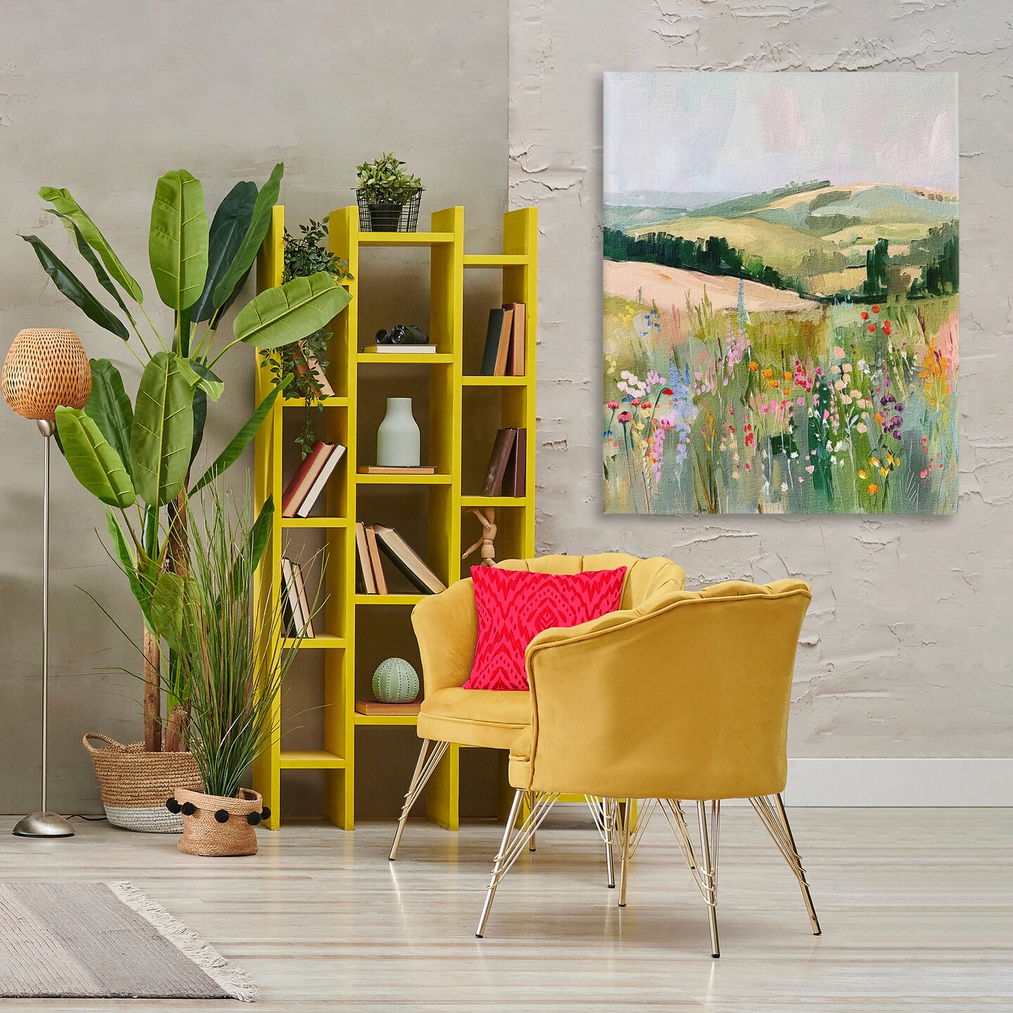 Stupell Industries Pastel Countryside Meadows Canvas Wall Art Design by RileyB