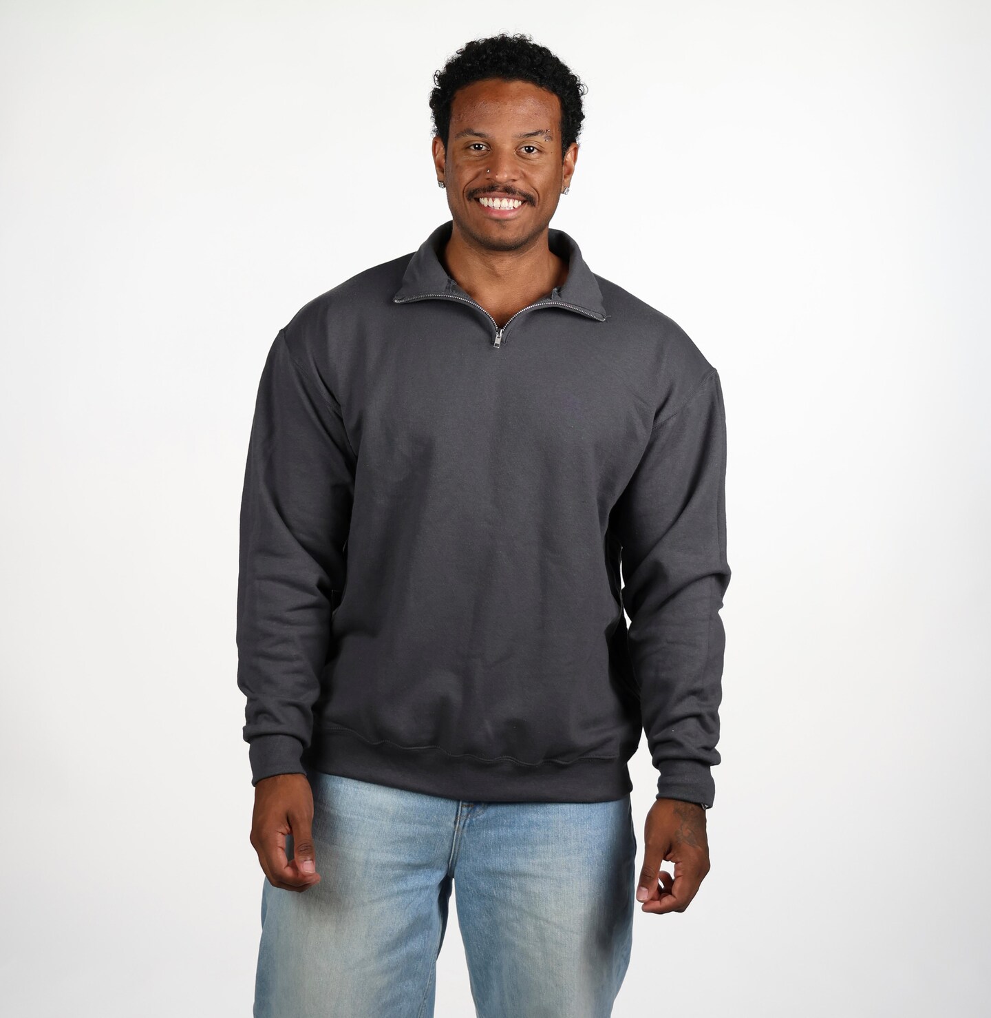 Unisex NuBlend® Quarter-Zip Cadet Collar Sweatshirt - 8 oz., Color