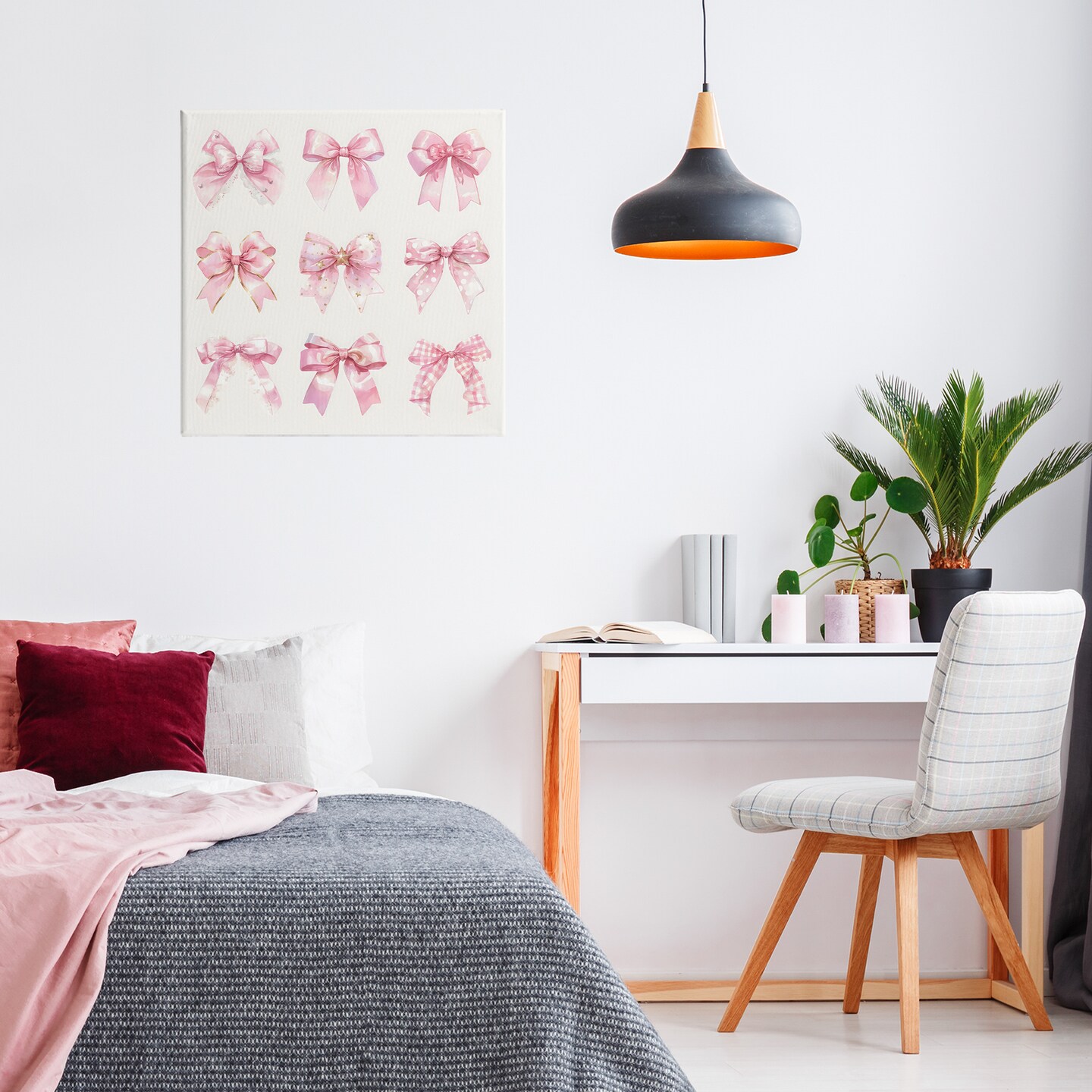 Stupell Industries Ribbon Bow Styles Grouping Canvas Wall Art, design by Creative Studio