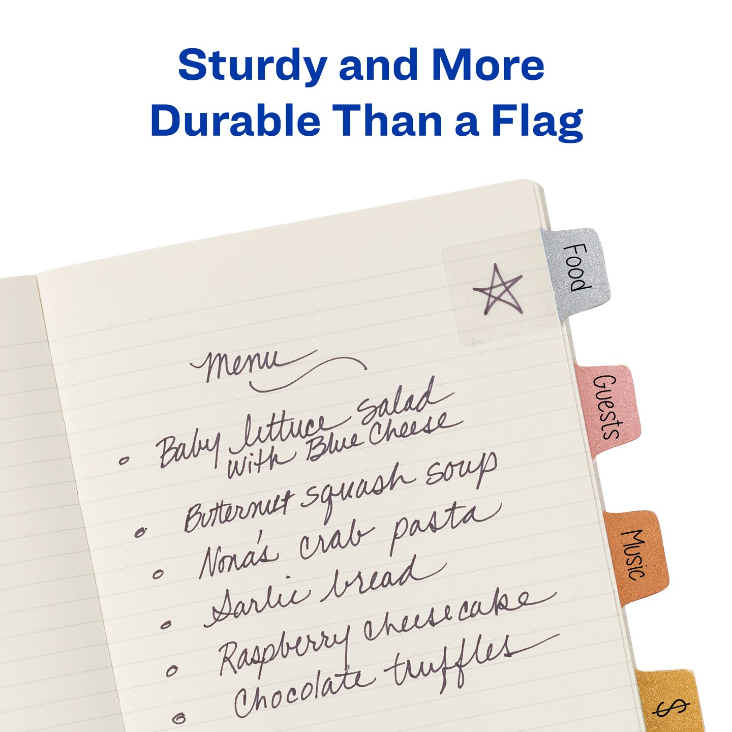 Avery Mini Ultra Tabs, 1" x 1.5", 2-Side Writable, Assorted Metallic Colors, 40 Repositionable Tabs Per Pack, 3 Packs, 120 Tabs Total (74785)