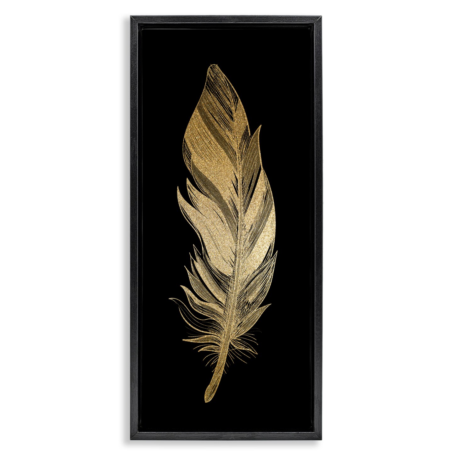 Stupell Industries Glam Lined Feather Floating Frame, design by Kim Allen