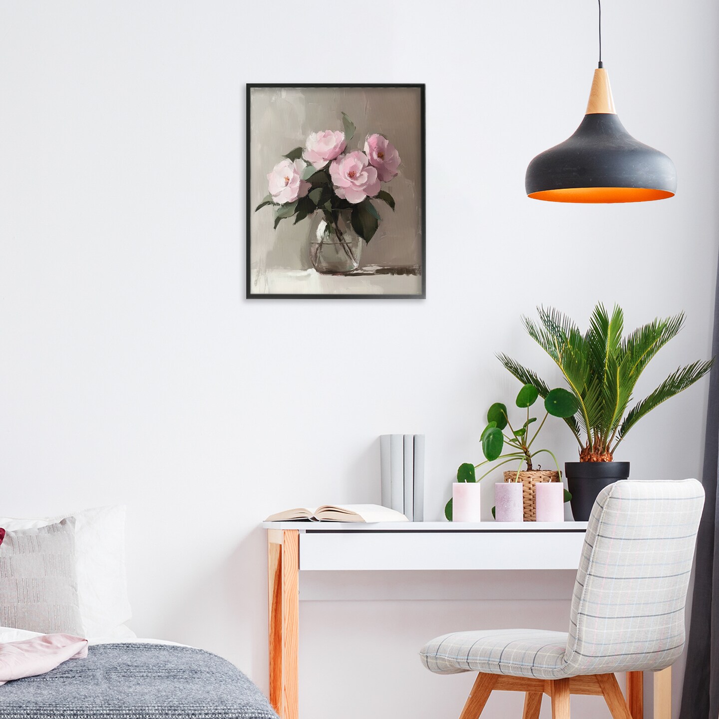 Stupell Industries Painted Pink Floral Bouquet Framed Giclee, design by Petal Prints Design