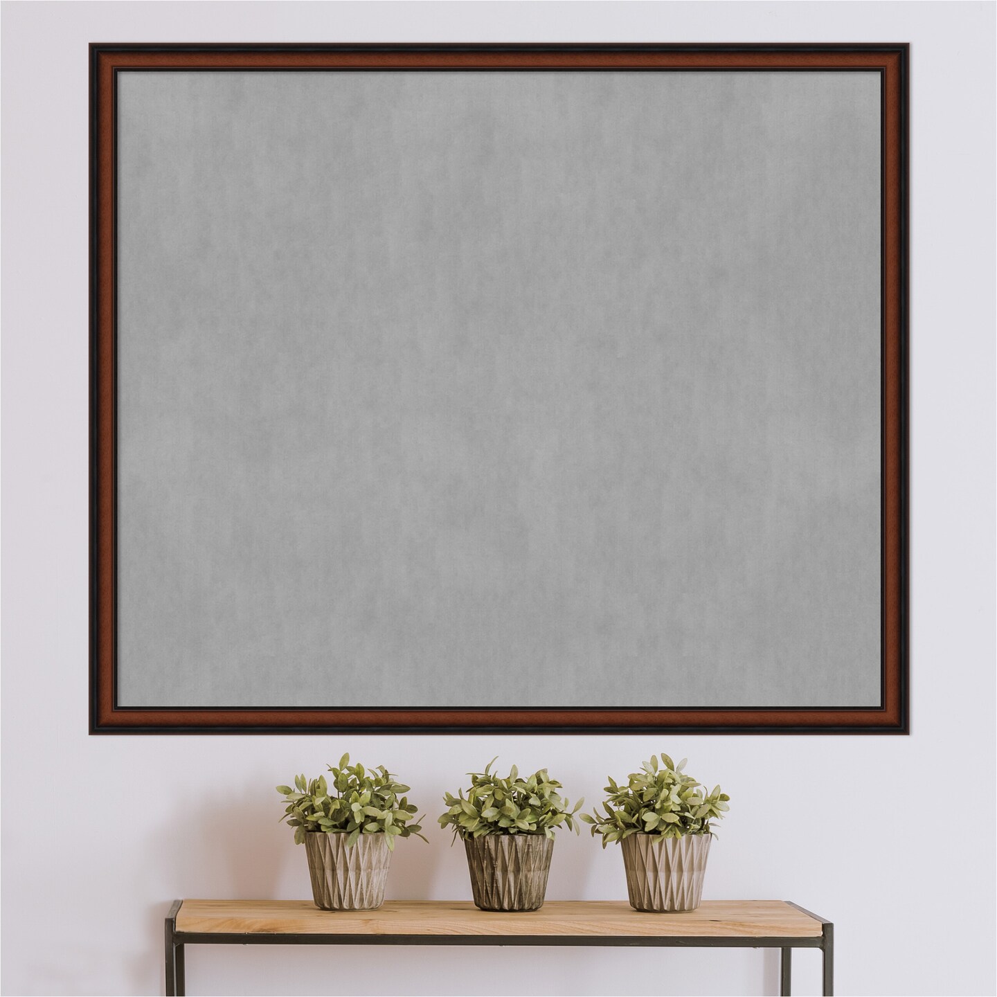 Cyprus Walnut Narrow Wood Framed Magnetic Board