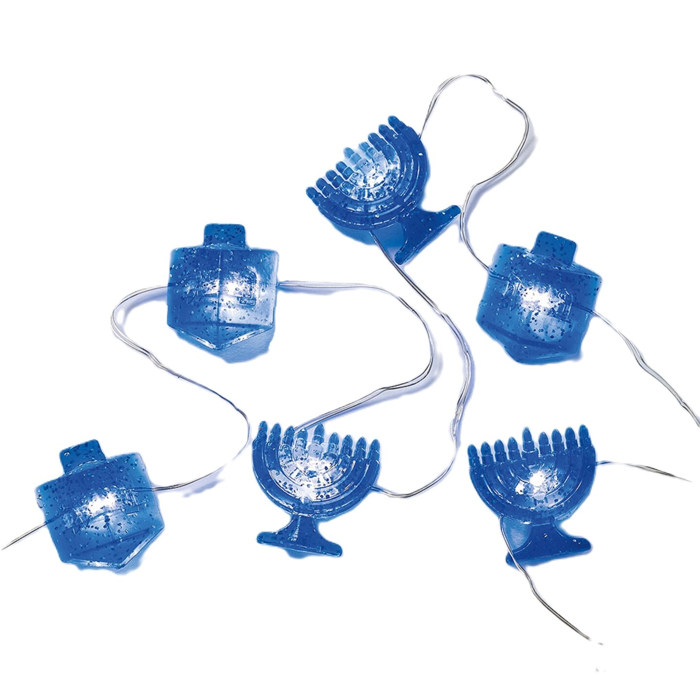 Rite Lite 20-Piece Blue Battery Operated Micro LED Hanukkah Mini String Lights with Timer - 6.2 ft