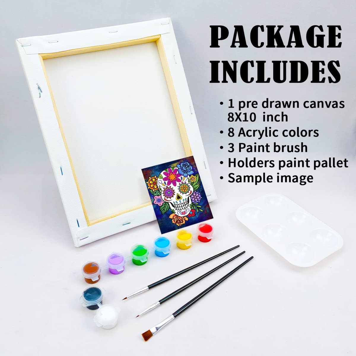 Canvas Painting Kit Pre Drawn Canvas for Painting for Adults Mexican Fiesta