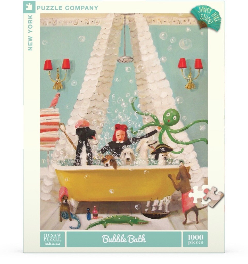 New York Puzzle Company Bubble Bath 1000 Piece Piece Jigsaw Puzzle