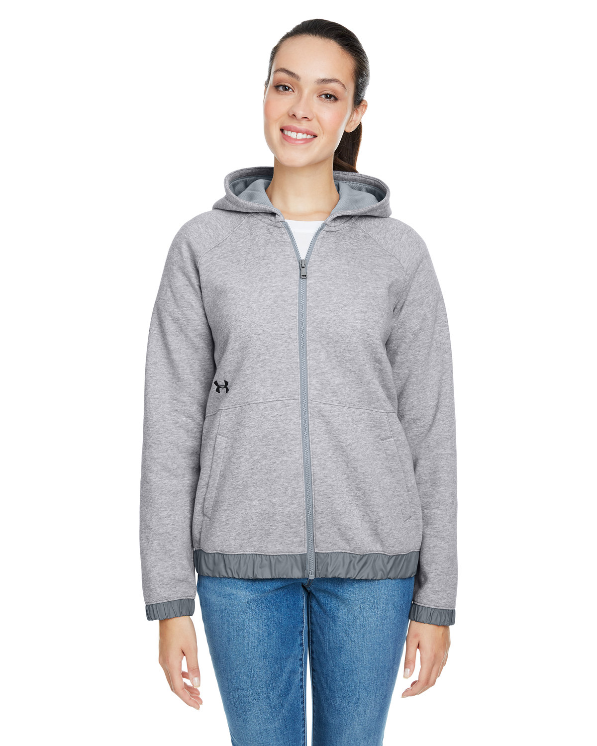 Ladie's Hustle Full-Zip Hooded Sweatshirt for Active Wear & Everyday Comfort