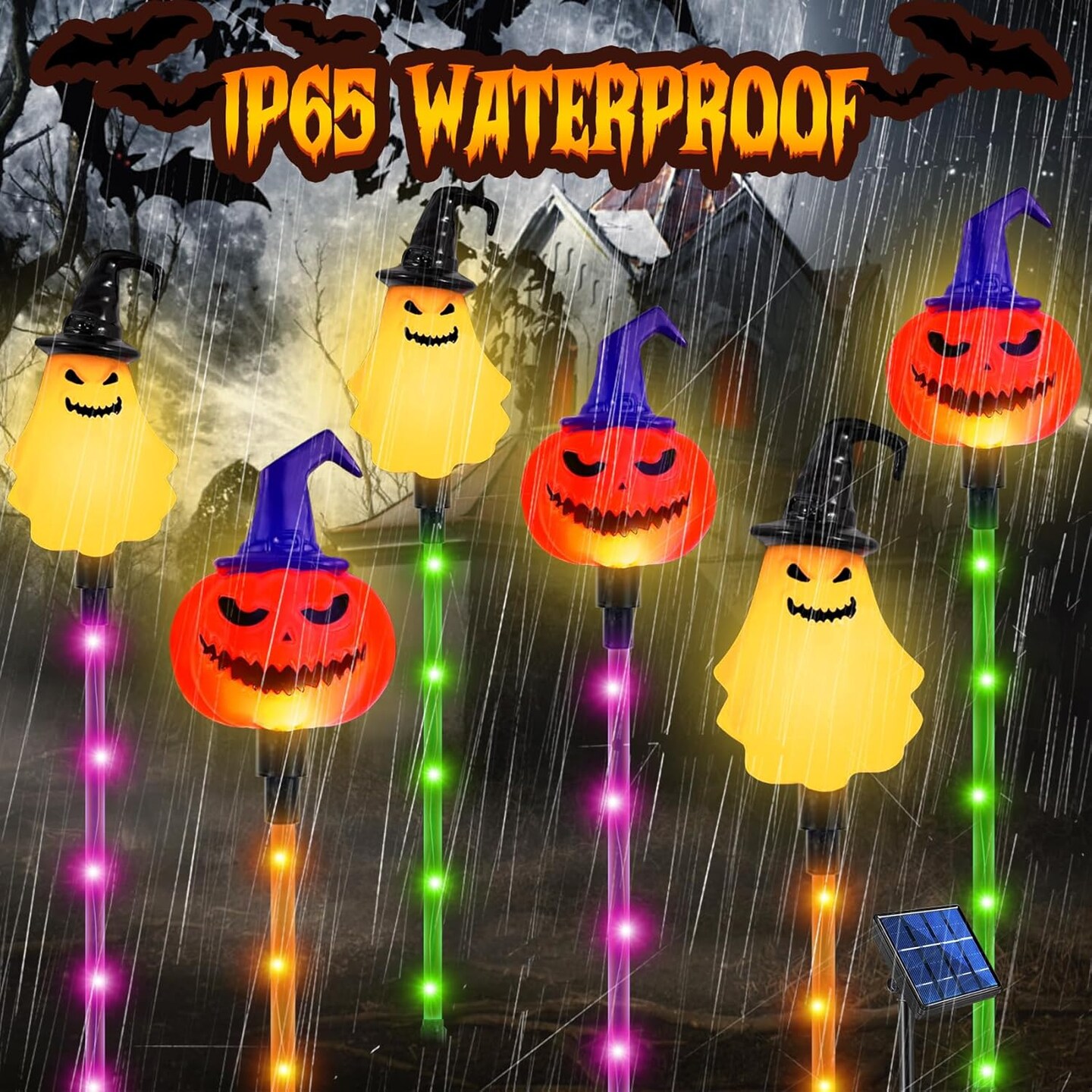 Halloween Pumpkin Pathway Solar Lights