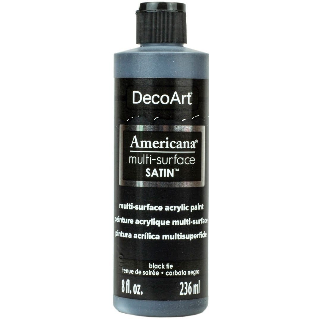 Americana Premium Multi-Surface Satin Finish Acrylics 2oz -for Wood, Metal, Glass, Ceramics, Fabric, Paper, Terra Cotta, Most Plastics and More