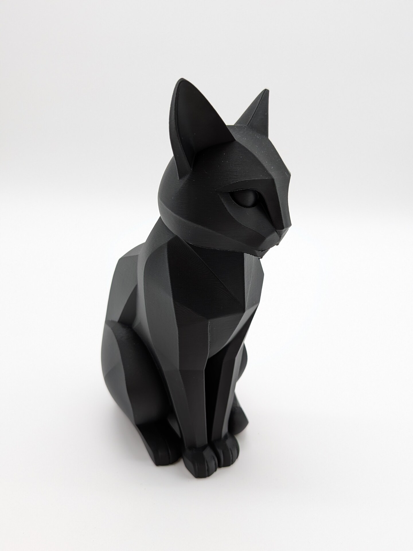 Geometric Cat Statue Modern Sitting Cat Sculpture | MakerPlace by 