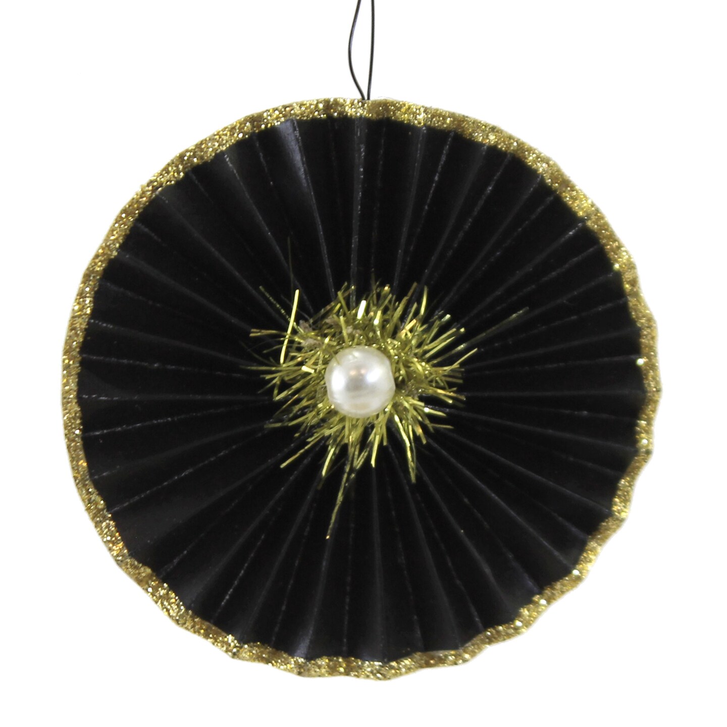 Bethany Lowe 5.5 Inch All Hallows Eve Rosette Set / 3 Halloween Tree Ornament , Ornament Feather Tree Halloween