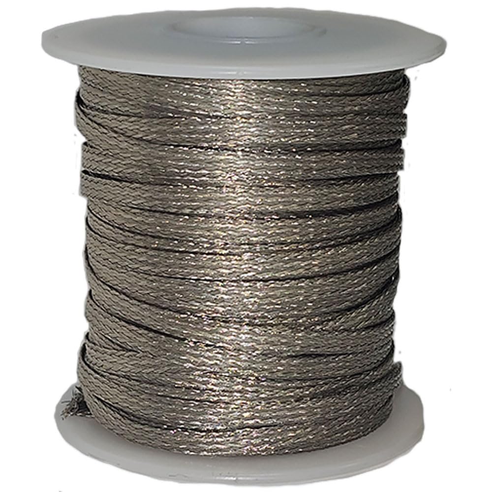 100'Reinforced Tinned Copper Braid for Copper Foil & Lead Came Support