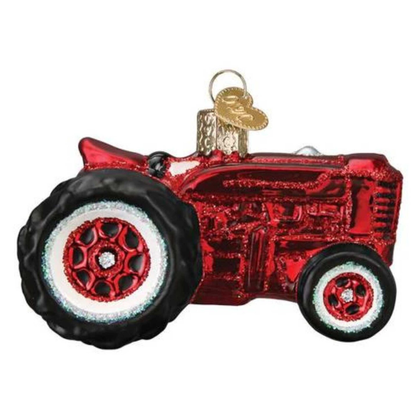 Old World Christmas 2.75 In Old Farm Tractor Christmas Tree Ornament , Equipment Plow