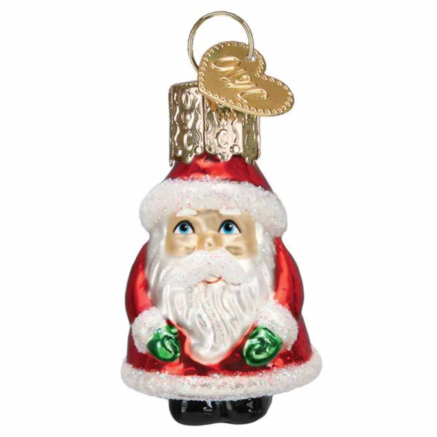 Old World Christmas 1.5 Inch Mini Santa Tree Ornament , Gumdrops Collection Jolly St Nick