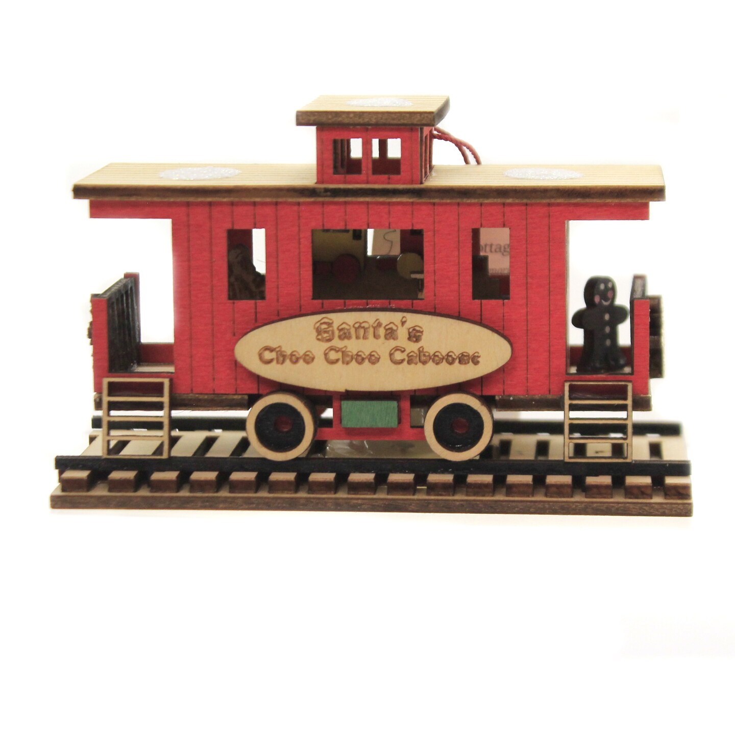 Ginger Cottages 2.75 In Santa's Choo Choo Caboose Tree Ornament , Ornament Rail Road Train