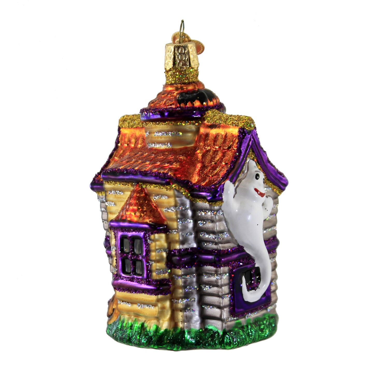 Old World Christmas 5.0 Inch Haunted House. Halloween Tree Ornament , Halloween Mansion