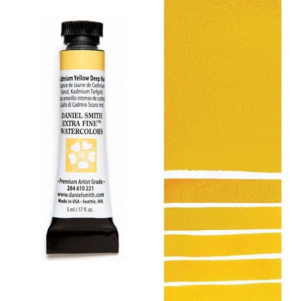 Daniel Smith Extra Fine Watercolors - Cadmium Yellow Deep Hue, 5 ml Tube