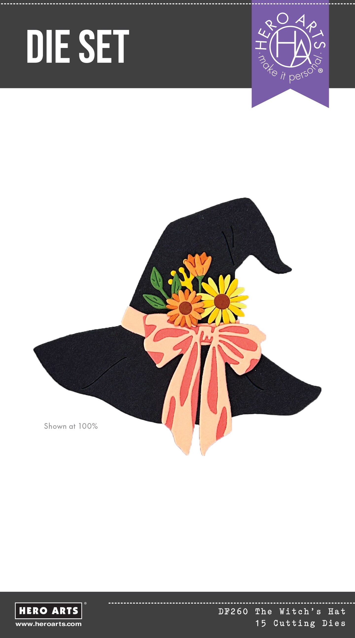 Hero Arts Etched Dies from the Hocus Pocus Collection-The Witch&#x27;s Hat