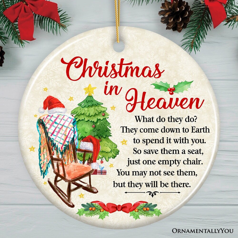 Christmas in Heaven Memorial Ornament, Gentle Reminder of Loved Ones for Holiday Decor
