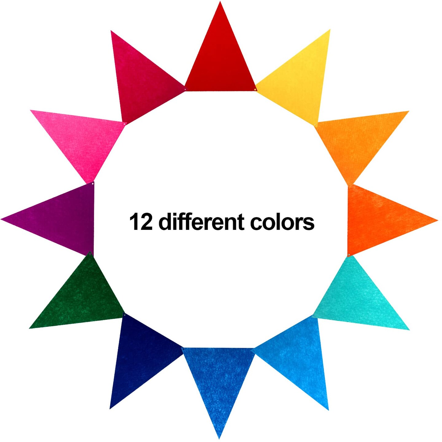 Outus 6 Sets Rainbow Pennant Banner Flags Garland Multicolor Bunting String Triangle Flags Bulk Rainbow Bunting for Carnival Birthday Party Festival Decorations(Rainbow Colors)