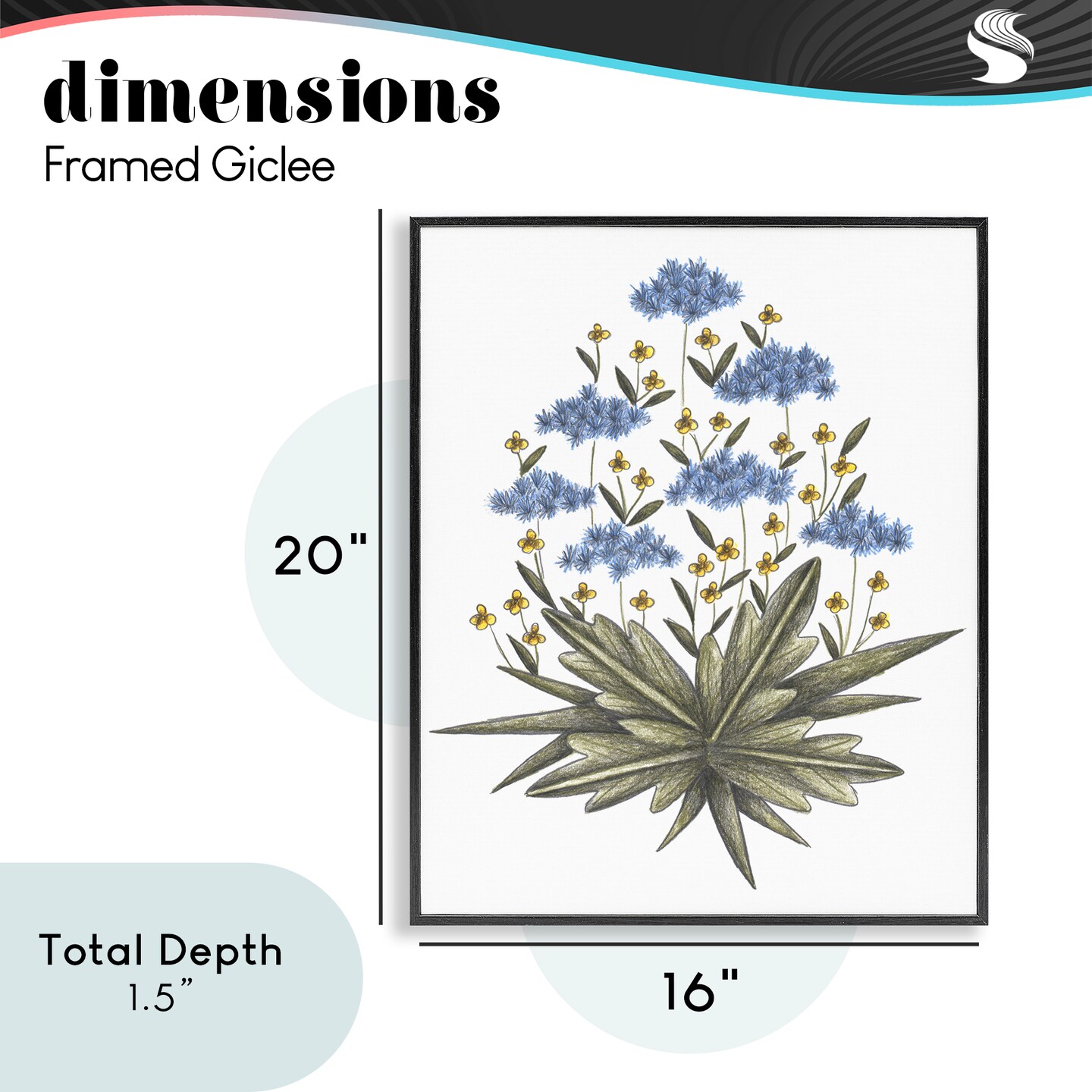 Stupell Industries Where Wild Flowers Bloom Framed Giclee, design by Cecilia Battaini