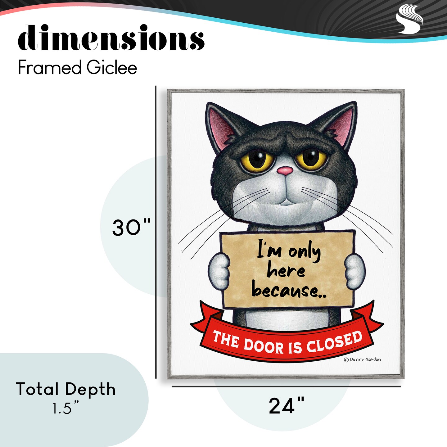 Stupell Industries Here Because Door Is Closed Framed Giclee, design by Danny Gordon Art