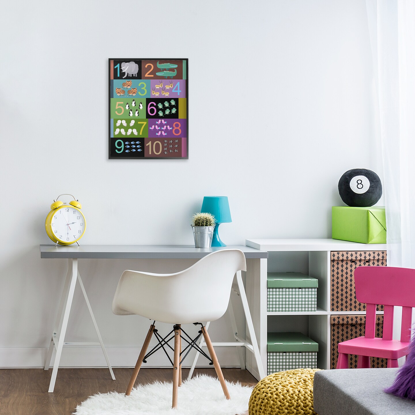 Stupell Industries Blocked Kid's Educational Counting Framed Giclee, design by Carla Daly