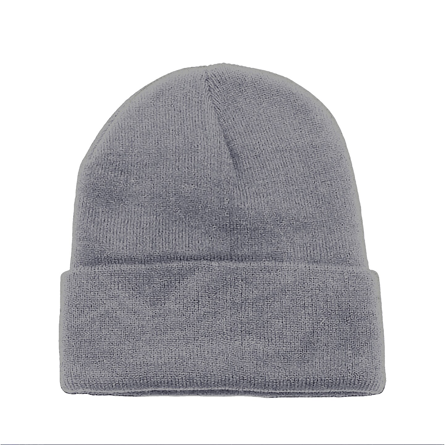12 Pack Plain Long Cuffed Men&#x27;s Beanies Skullies Multipack Bulk